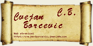 Cvejan Borčević vizit kartica